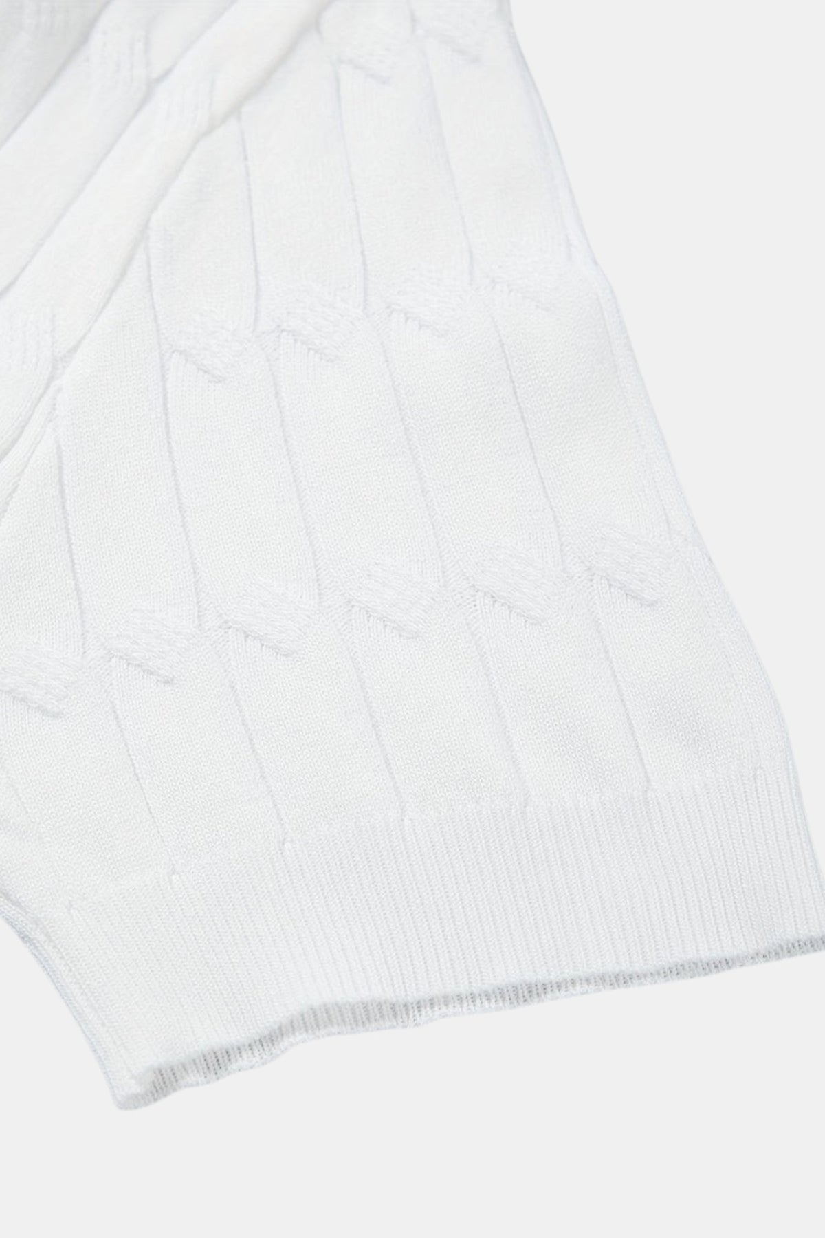 NOBA Premium V-Neck Cable Knit Polo